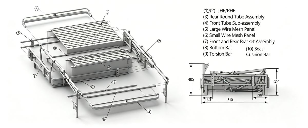 Cách lắp ráp cơ cấu giường sofa xoay đã lắp ráp một phần với nhau